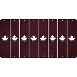 Burgundy Oil Rubbed Cut Fun Strips (Set of 8) MAPLE LEAF