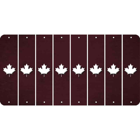 Burgundy Oil Rubbed Cut Fun Strips (Set of 8) MAPLE LEAF