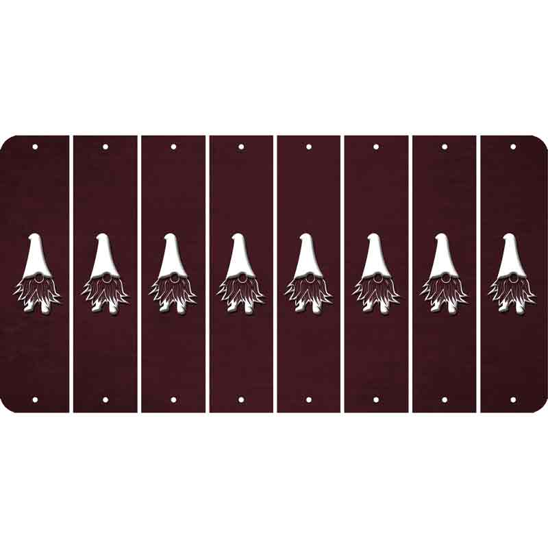 Burgundy Oil Rubbed Cut Fun Strips (Set of 8) GNOME
