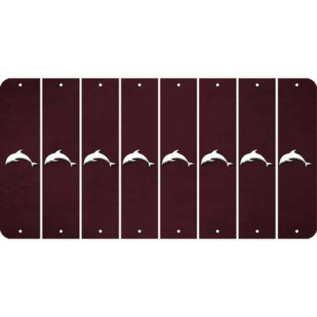 Burgundy Oil Rubbed Cut Fun Strips (Set of 8) DOLPHIN