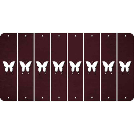 Burgundy Oil Rubbed Cut Fun Strips (Set of 8) BUTTERFLY