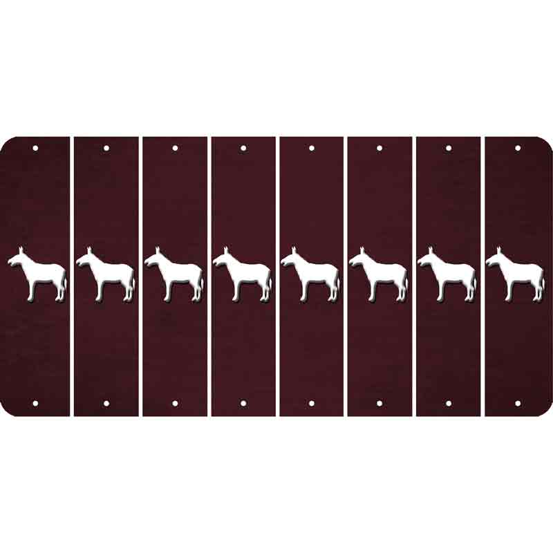 Burgundy Oil Rubbed Cut Fun Strips (Set of 8) DONKEY
