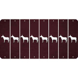 Burgundy Oil Rubbed Cut Fun Strips (Set of 8) DONKEY