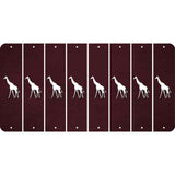 Burgundy Oil Rubbed Cut Fun Strips (Set of 8) GIRAFFE