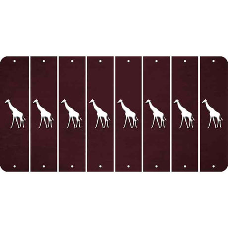 Burgundy Oil Rubbed Cut Fun Strips (Set of 8) GIRAFFE