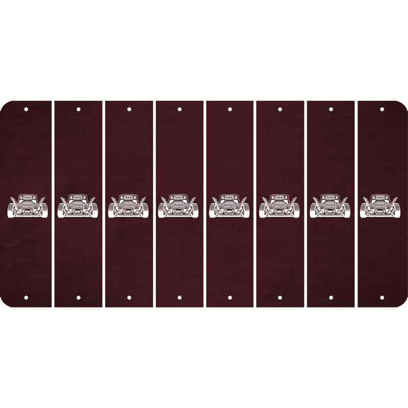 Burgundy Oil Rubbed Cut Fun Strips (Set of 8) HOT ROD