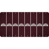 Burgundy Oil Rubbed Cut Fun Strips (Set of 8) HOT ROD