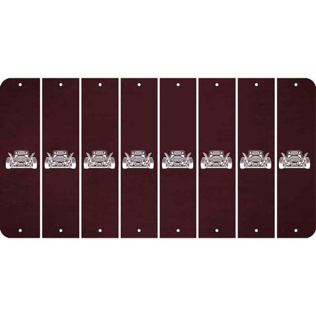 Burgundy Oil Rubbed Cut Fun Strips (Set of 8) HOT ROD