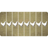 Gold Oil Rubbed Cut Fun Strips (Set of 8) CHICKEN