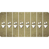 Gold Oil Rubbed Cut Fun Strips (Set of 8) BIKINI