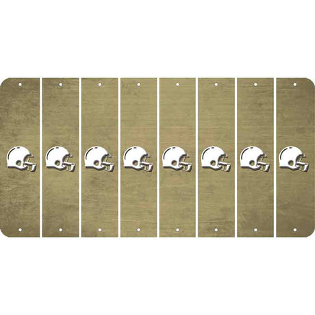 Gold Oil Rubbed Cut Fun Strips (Set of 8) FOOTBALL HELMET