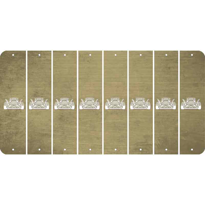 Gold Oil Rubbed Cut Fun Strips (Set of 8) HOT ROD