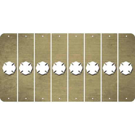 Gold Oil Rubbed Cut Fun Strips (Set of 8) MALTESE CROSS