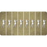 Gold Oil Rubbed Cut Fun Strips (Set of 8) MALE GOLFER