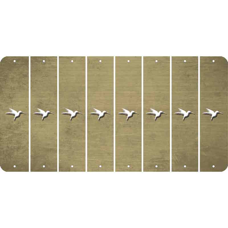 Gold Oil Rubbed Cut Fun Strips (Set of 8) HUMMINGBIRD