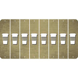 Gold Oil Rubbed Cut Fun Strips (Set of 8) LATTE