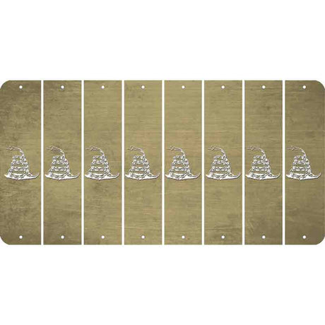 Gold Oil Rubbed Cut Fun Strips (Set of 8) GADSDEN SNAKE