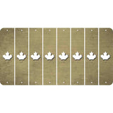 Gold Oil Rubbed Cut Fun Strips (Set of 8) MAPLE LEAF
