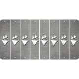 Gray Oil Rubbed Cut Fun Strips (Set of 8) BIKINI