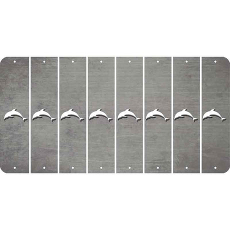 Gray Oil Rubbed Cut Fun Strips (Set of 8) DOLPHIN
