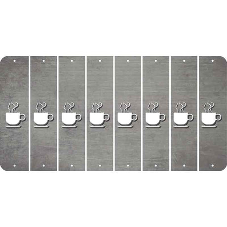 Gray Oil Rubbed Cut Fun Strips (Set of 8) COFFEE MUG