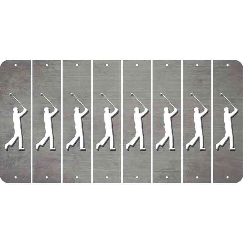 Gray Oil Rubbed Cut Fun Strips (Set of 8) FEMALE GOLFER