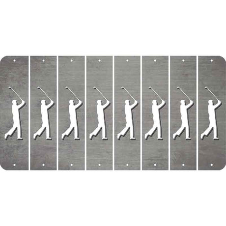 Gray Oil Rubbed Cut Fun Strips (Set of 8) FEMALE GOLFER