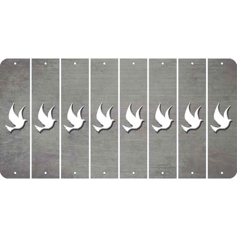 Gray Oil Rubbed Cut Fun Strips (Set of 8) DOVE