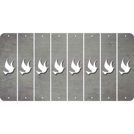 Gray Oil Rubbed Cut Fun Strips (Set of 8) DOVE