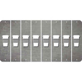 Gray Oil Rubbed Cut Fun Strips (Set of 8) LATTE