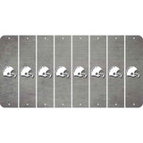 Gray Oil Rubbed Cut Fun Strips (Set of 8) FOOTBALL HELMET