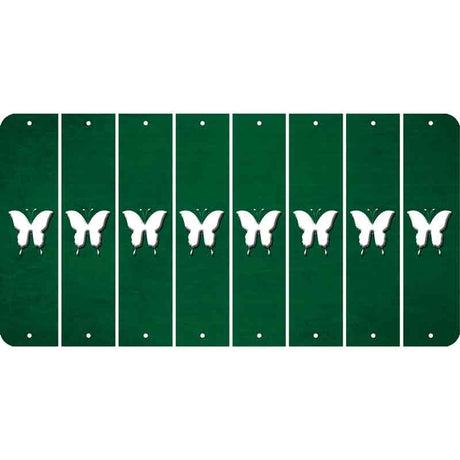 Green Oil Rubbed Cut Fun Strips (Set of 8) BUTTERFLY