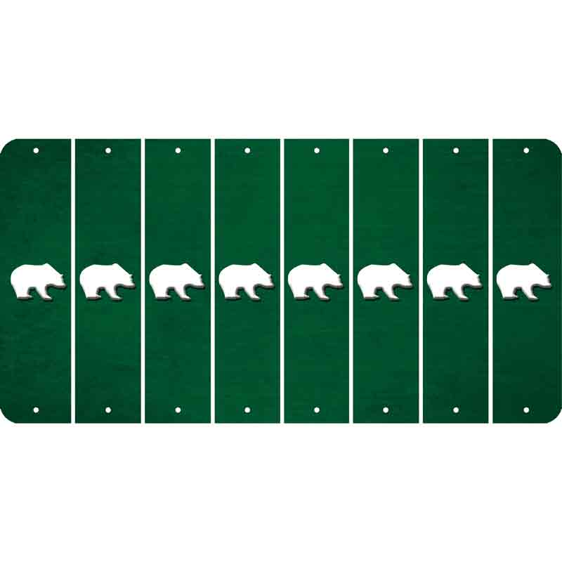 Green Oil Rubbed Cut Fun Strips (Set of 8) BEER MUG