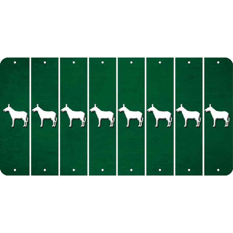 Green Oil Rubbed Cut Fun Strips (Set of 8) DONKEY