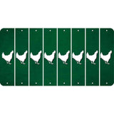 Green Oil Rubbed Cut Fun Strips (Set of 8) CHICKEN