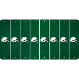 Green Oil Rubbed Cut Fun Strips (Set of 8) FOOTBALL HELMET