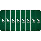 Green Oil Rubbed Cut Fun Strips (Set of 8) GIRAFFE