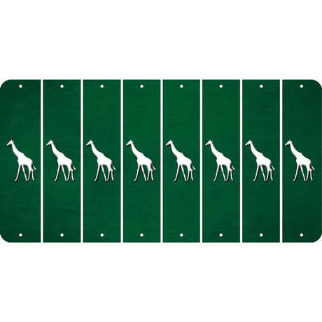 Green Oil Rubbed Cut Fun Strips (Set of 8) GIRAFFE