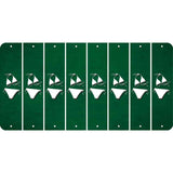 Green Oil Rubbed Cut Fun Strips (Set of 8) BIKINI