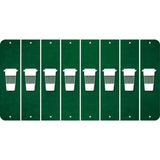 Green Oil Rubbed Cut Fun Strips (Set of 8) LATTE