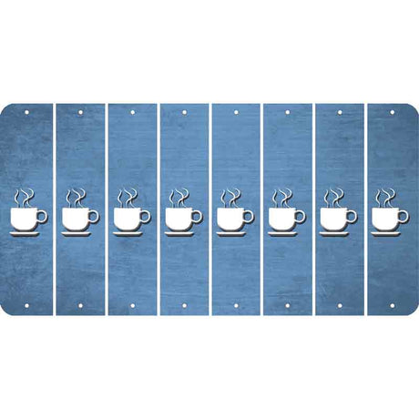 Light Blue Oil Rubbed Cut Fun Strips (Set of 8) COFFEE MUG