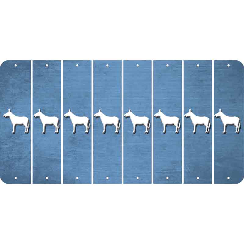 Light Blue Oil Rubbed Cut Fun Strips (Set of 8) DONKEY