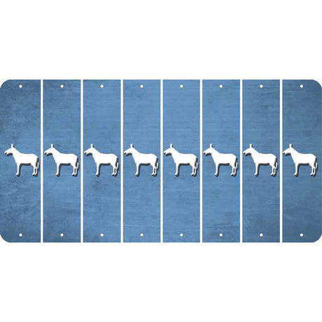 Light Blue Oil Rubbed Cut Fun Strips (Set of 8) DONKEY