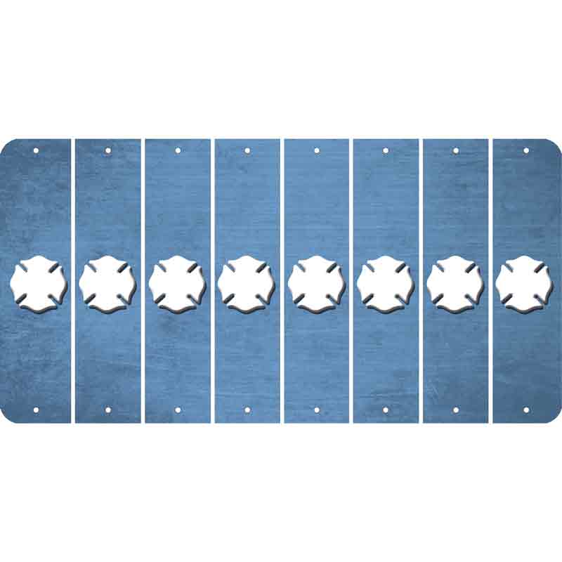 Light Blue Oil Rubbed Cut Fun Strips (Set of 8) MALTESE CROSS