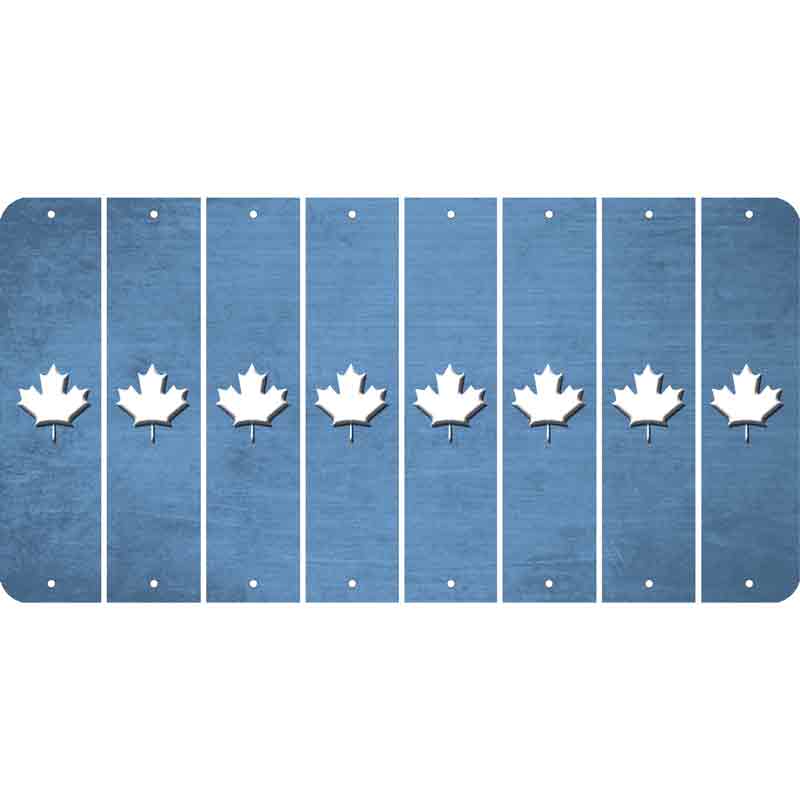 Light Blue Oil Rubbed Cut Fun Strips (Set of 8) MAPLE LEAF