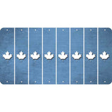 Light Blue Oil Rubbed Cut Fun Strips (Set of 8) MAPLE LEAF