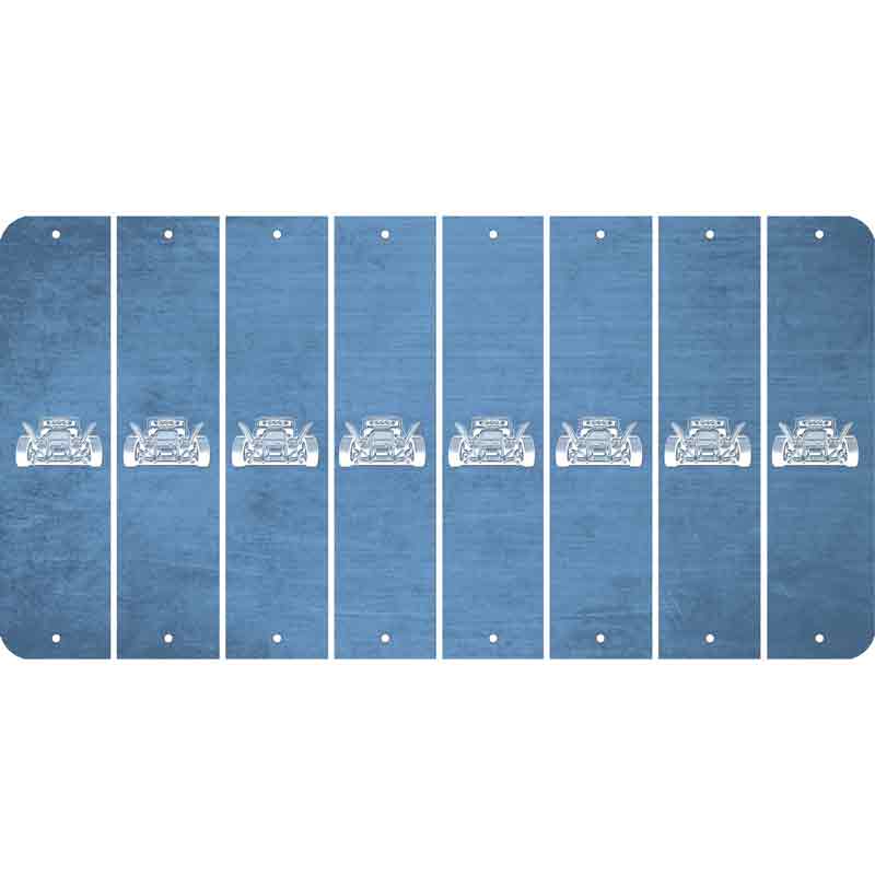 Light Blue Oil Rubbed Cut Fun Strips (Set of 8) HOT ROD