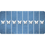 Light Blue Oil Rubbed Cut Fun Strips (Set of 8) BUTTERFLY