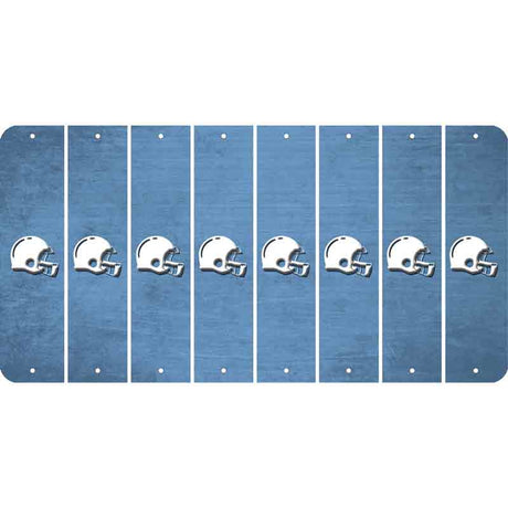 Light Blue Oil Rubbed Cut Fun Strips (Set of 8) FOOTBALL HELMET