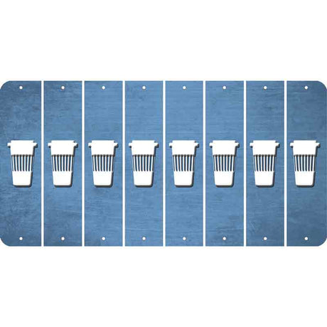 Light Blue Oil Rubbed Cut Fun Strips (Set of 8) LATTE